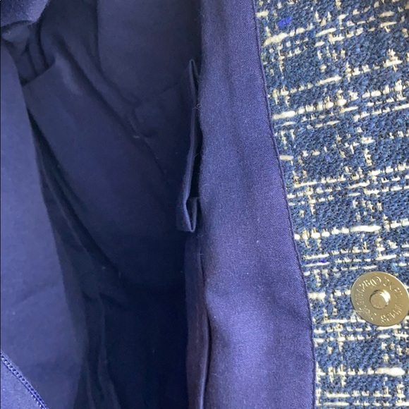 World Market Embroidered Jute , canvas with leather handles Reusable Tote - Picture 5 of 5